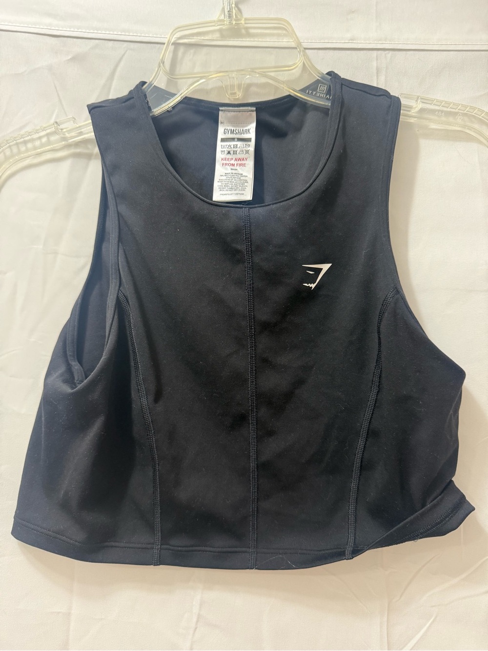 Gymshark Black Women's Cropped Athletic Tank